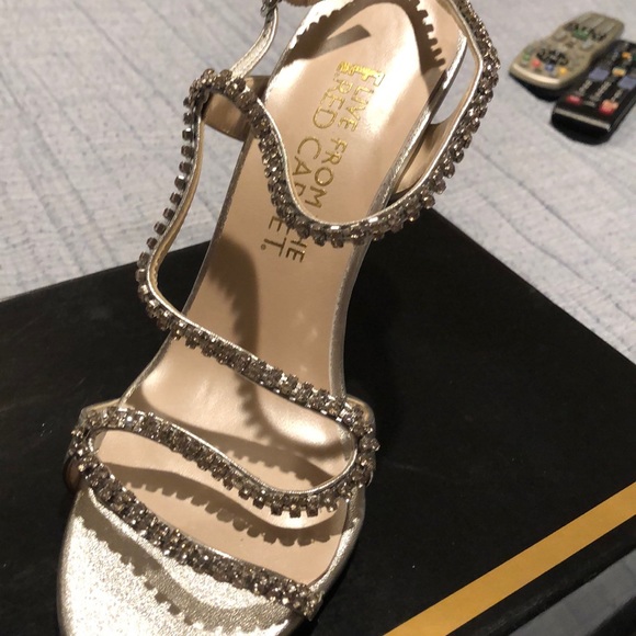 NIB Silver Dress High Heeled Sandals - Picture 3 of 8